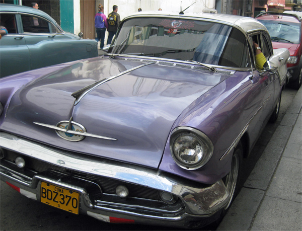 purple car