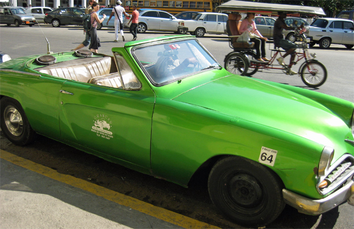 unknown green convertible