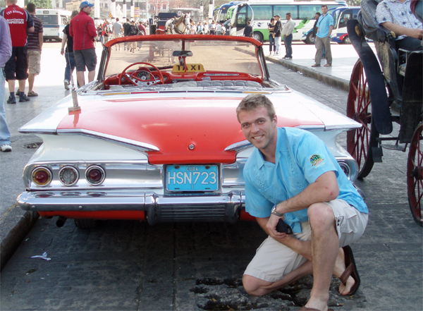 John Babb and 1960 Chevy convertible