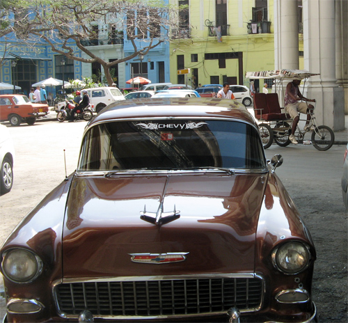 front of the 55 Chevy in previous figure