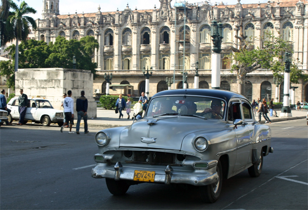 gray early 50s Chevy