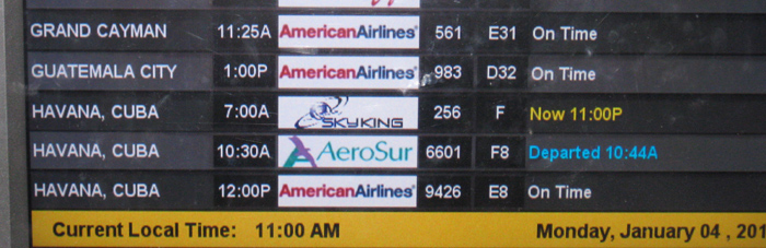 Flight Board in Miami
