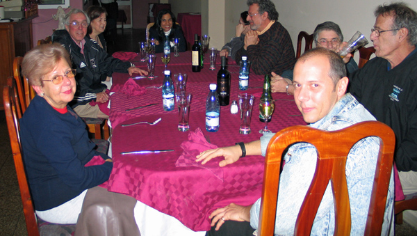 At table at Los Curros