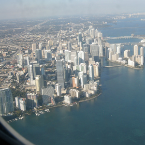Plane over Miami