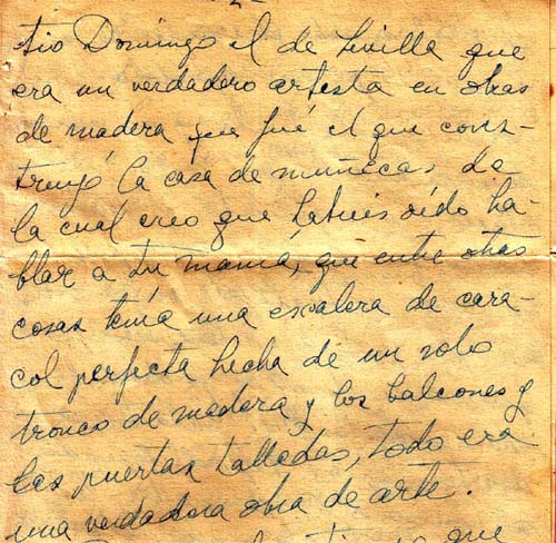 Isabel letter to Carmen 1973 - segment