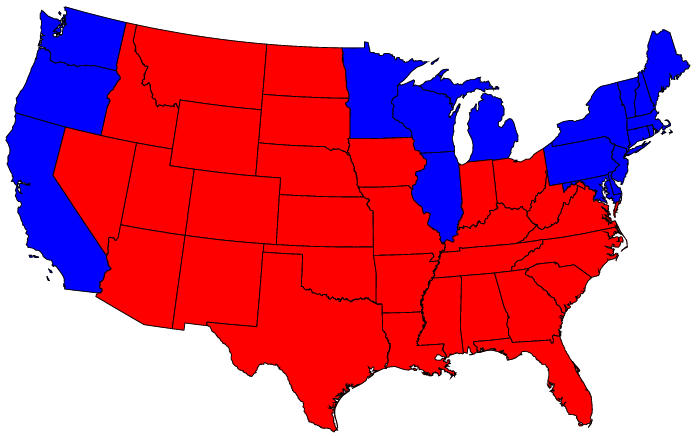 All our immediate family lives in Blue states