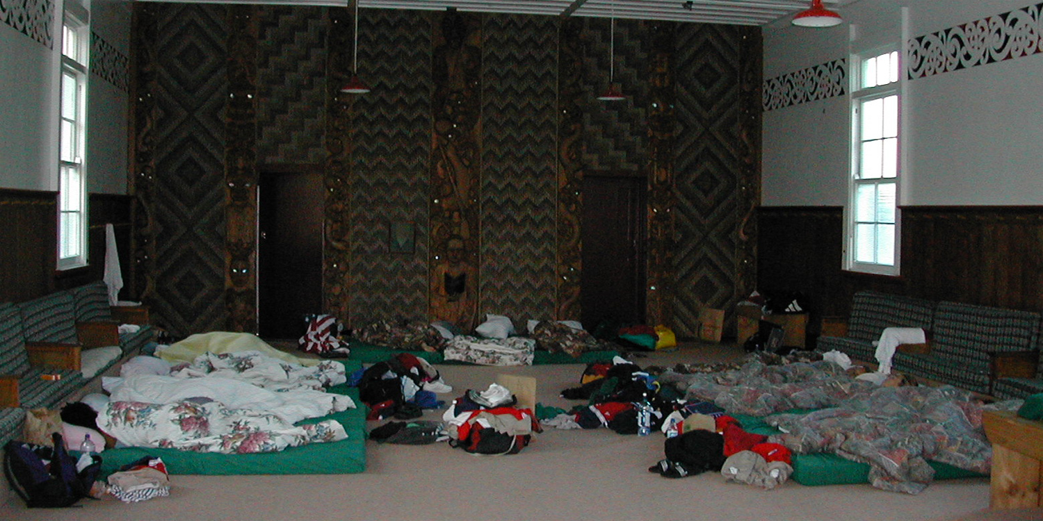 Sleeping arrangements at Waitangi