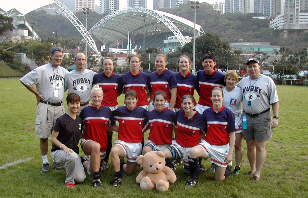 Eagle Women at Hong Kong Sevens
            with Osito