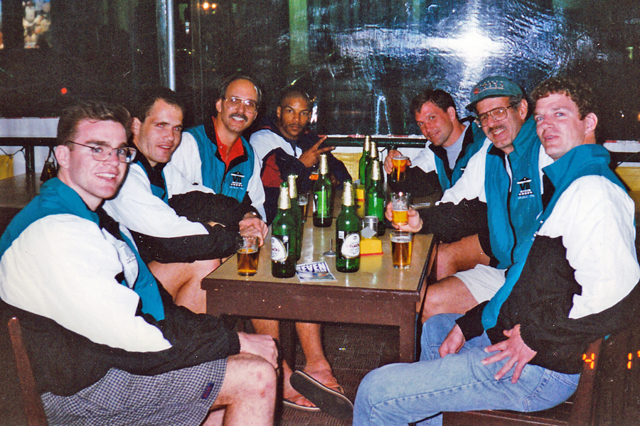 Relaxing at Punta pub
          1996