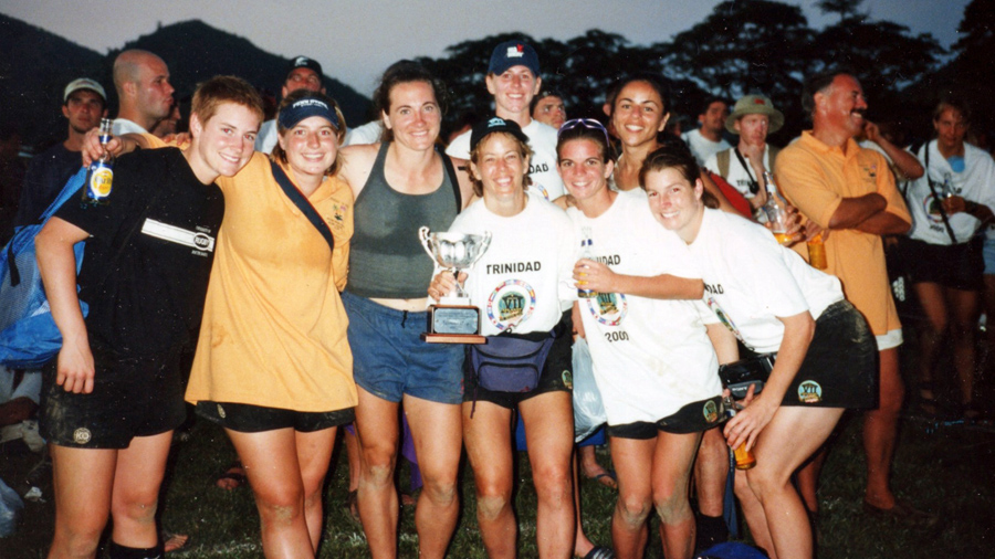 A group of our women with trophy