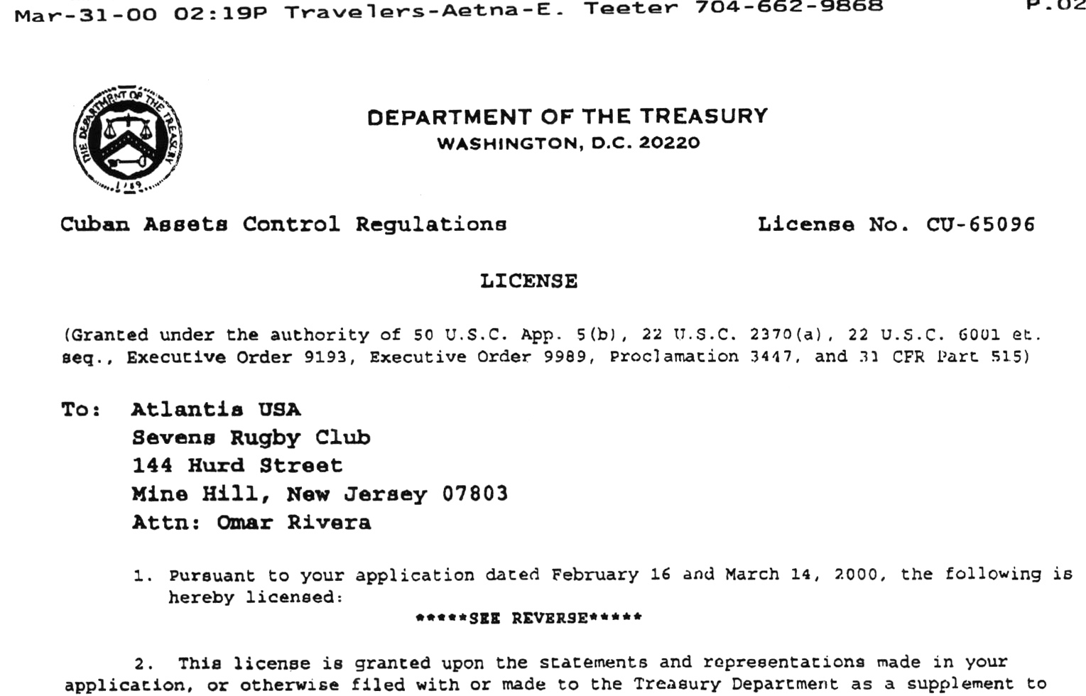 OFAC license