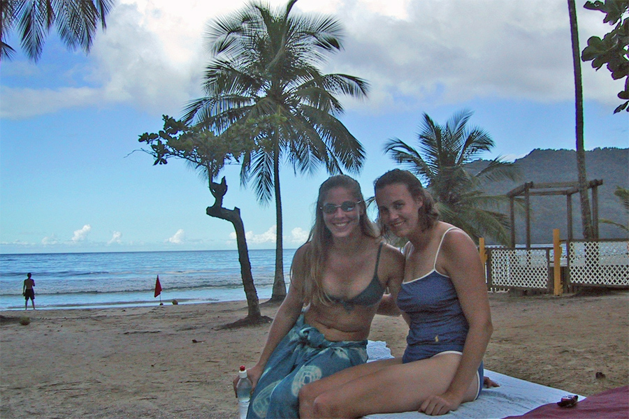Tanya
                & Heather at beach