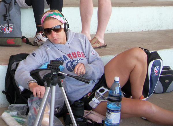 Sarah
            and video equipment