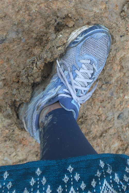 Dot's mudy shoe