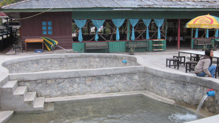 Pool and Pavilion at
          Hot Springs