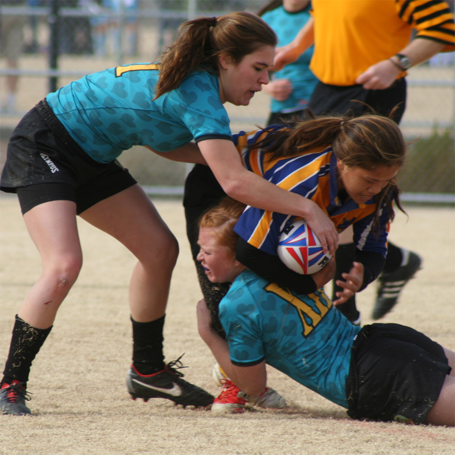Dana Alimena poaching from
                Carly's tackle