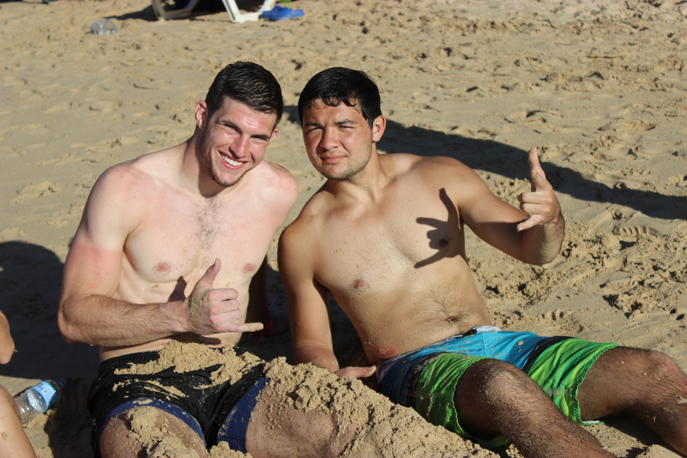 Glen and Chris M on the beach