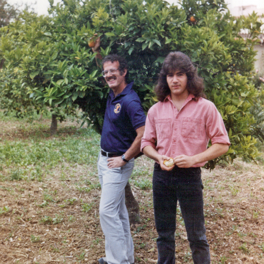 Emil
          & Stephen in Gata 1988