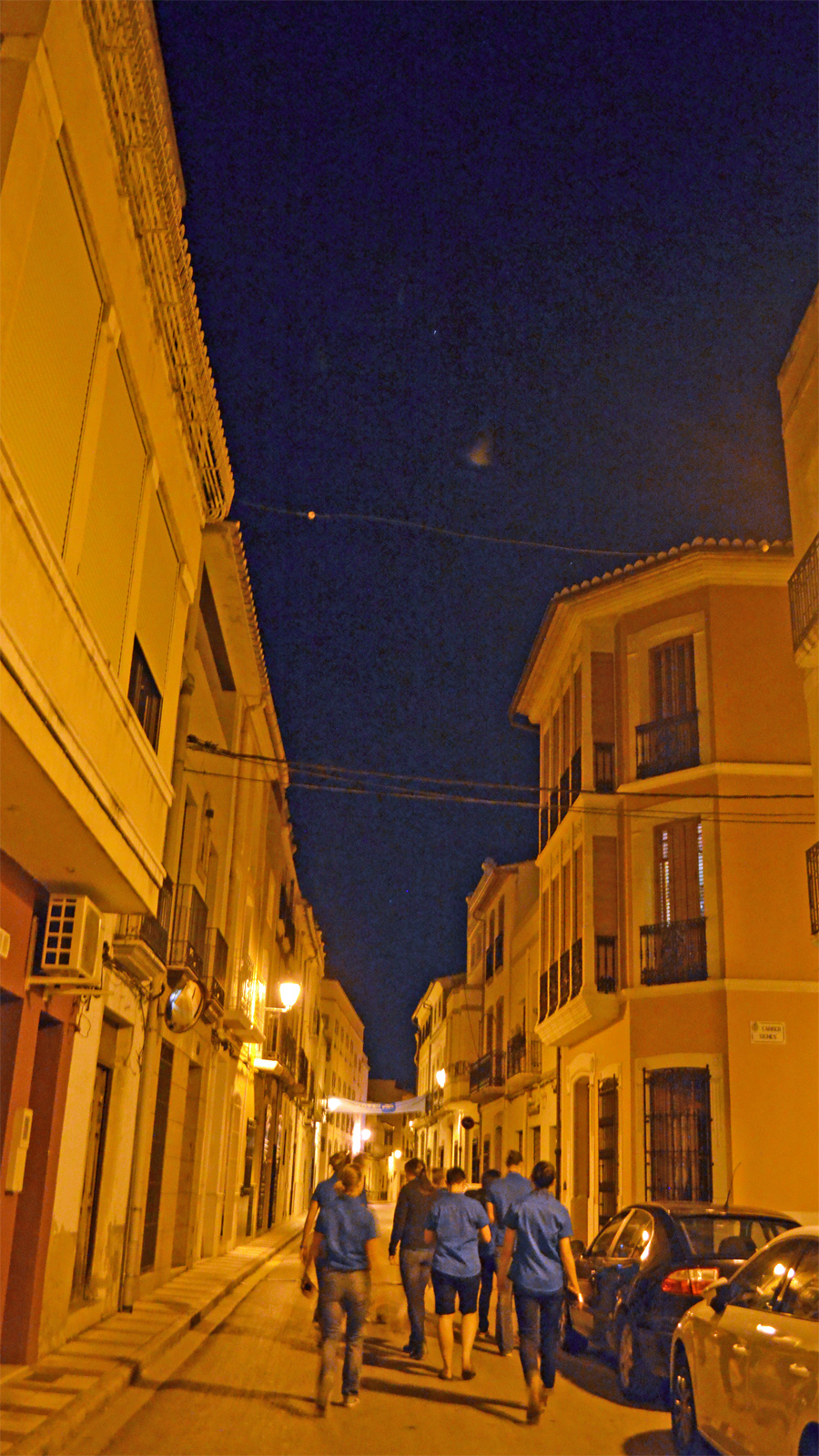 Walking down Gata street at night