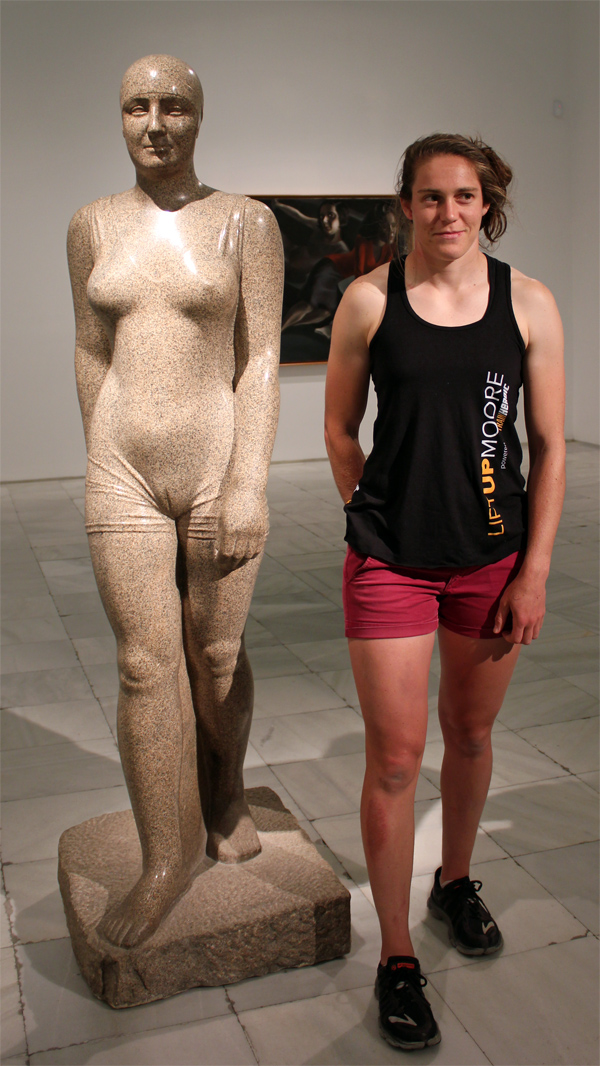 Jess and sculpture